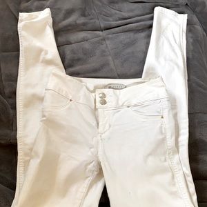 white low wasted guess jeans